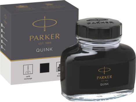 Parker Tintero De quink plumas 57 ml en caja color negro 1950375