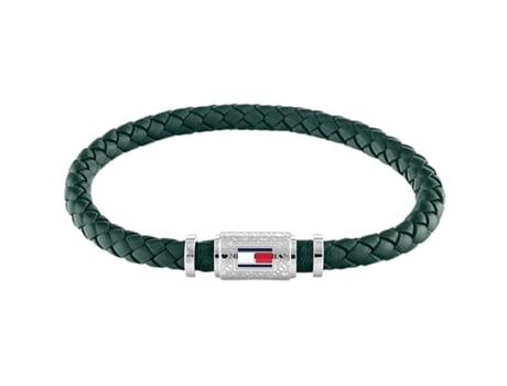 Pulsera de cuero auténtico TOMMY HILFIGER Verde 2790456