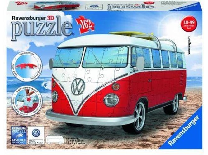 Puzzle 3d Ravensburger furgoneta pan de forma volkswagen edad 10 162