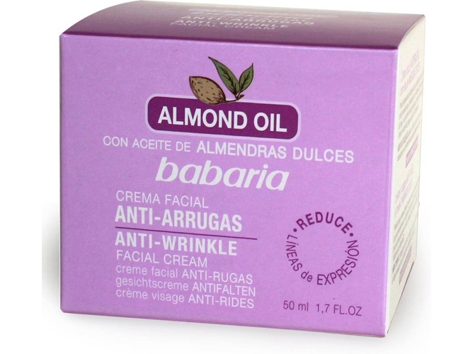 Aceite Facial BABARIA Almond Oil Crema Anti-Arrugas (50 ml)