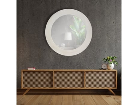 Espejo LA FBRICA DEL CUADRO (80x80 cm - MDF - Blanco)