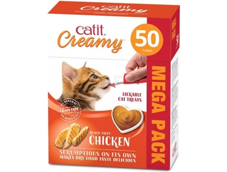 Snack Líquido de Pollo para Gatos CATIT Creamy (Cantidad: 50 X 10 g)