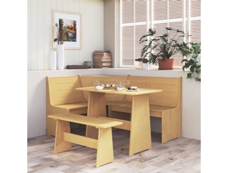 Maison Exclusive Cajonera con ruedas y escritorio MOSS madera pino marrón  miel