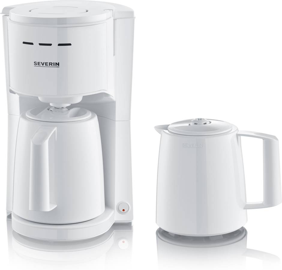 Cafetera De Goteo con 2 jarras termo 8 tazas severin ka 9256 blanco 1000 w ka9256 08