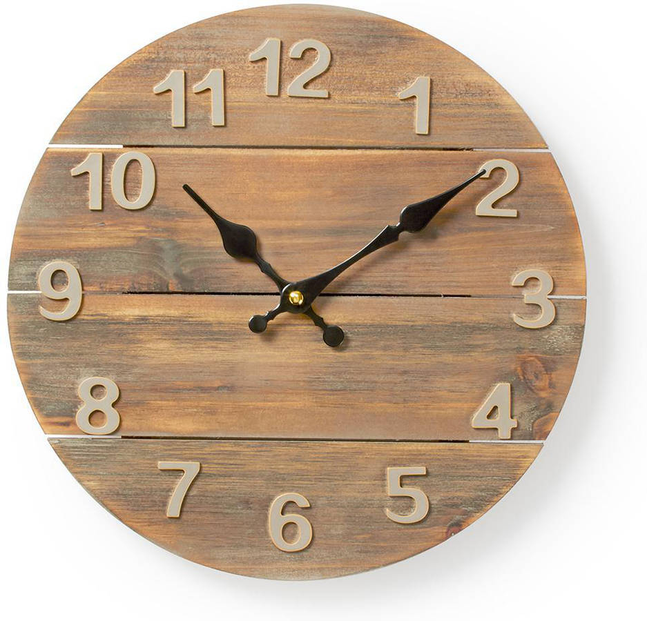 Reloj de Pared NEDIS Madera CLWA002WD30 300 mm