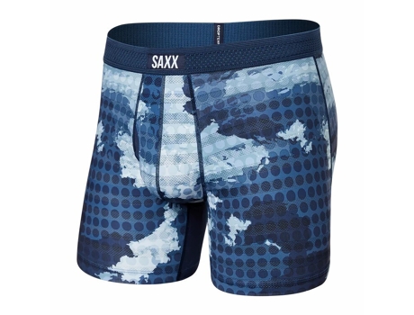 Bóxer de Hombre SAXX Calzoncillos Droptemp Cooling Mesh Azul (S)