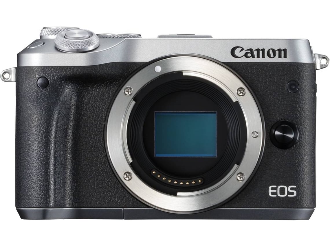 Cámara Mirrorless CANON EOS M6 (Plata - 24.2 MP - Sensor: APS-C - ISO: 100 a 25600)