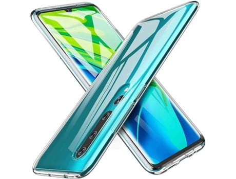 Funda compatible con Xiaomi Mi Note 10 Lite con purpurina verde  transparente, funda para teléfono Xiaomi Mi Note 10 Lite, funda de silicona