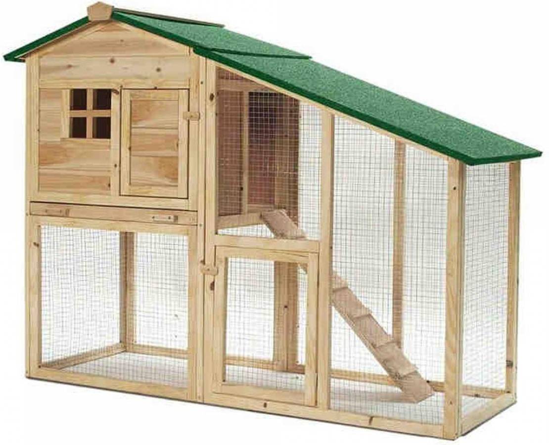 Gallinero CONCEPT U (Marrón - 140x58x60 cm - Pino)