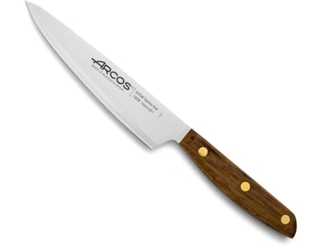 Arcos Serie Nordika cuchillo cocina acero inoxidable nitrum hoja de 160 mm mango madera ovengkol 100 natural fsc embalaje 16