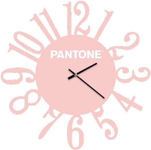 Reloj de Pared PANTONE BY HOMEMANIA HIO8681847185079 (Rosa y Blanco - Metal)