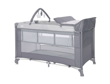 Cama de Viaje LORELLI Torino Plus Grey Striped Elements (2 níveis)