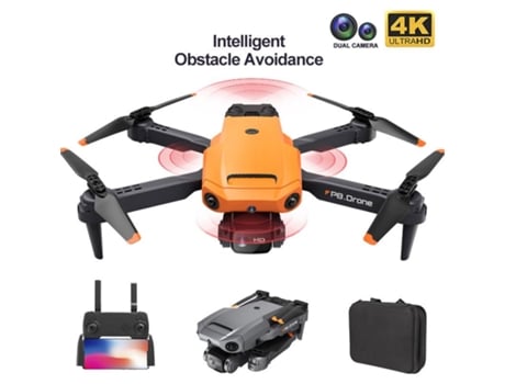 VPCOMERCIAL - Drone ENZONS P8 con Cámara Dual 4K Esc HD 1 Baterías Autonomía: 12 Min Naranja