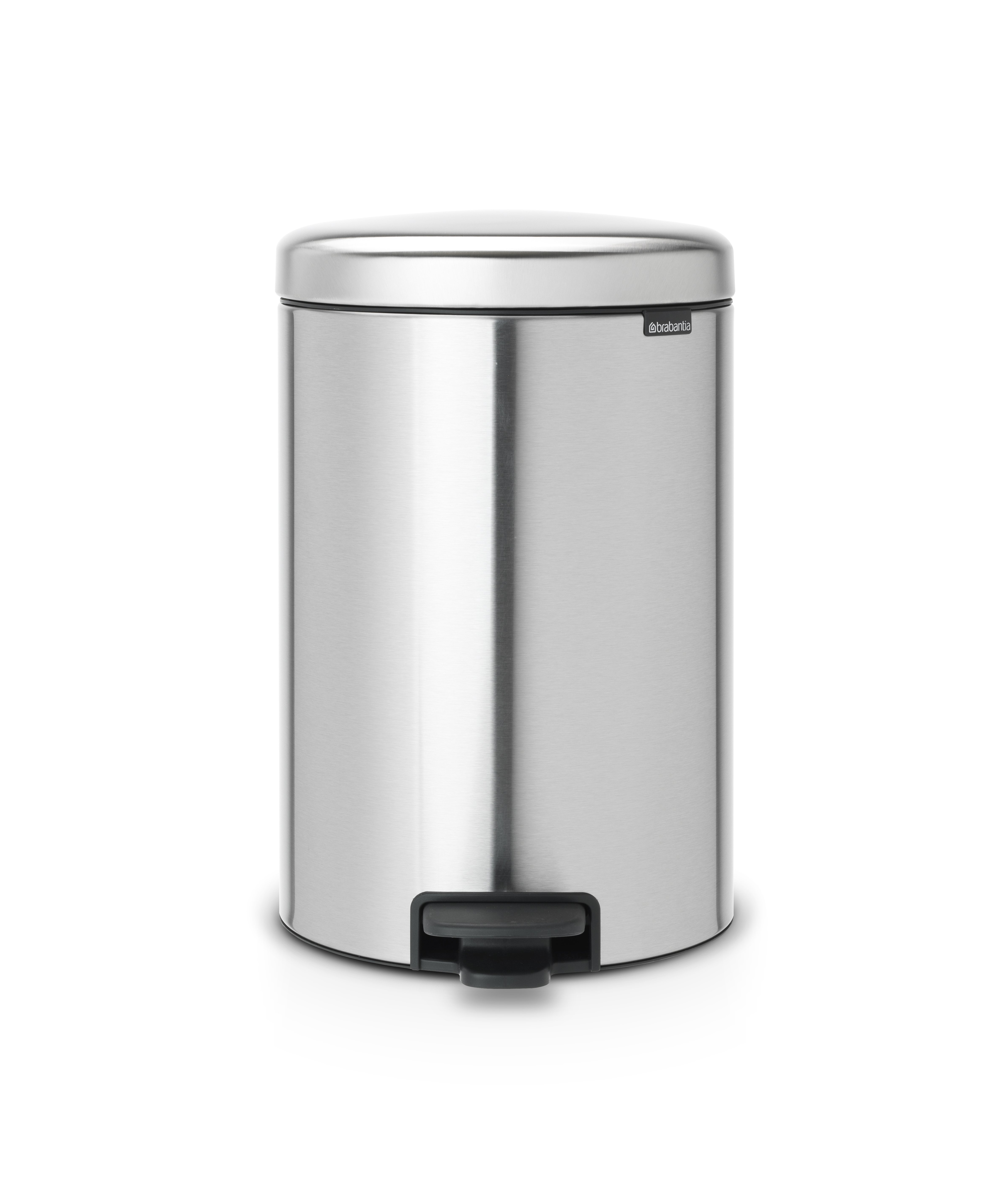 Cubo de Basura BRABANTIA Newicon (20 l - Plateado)