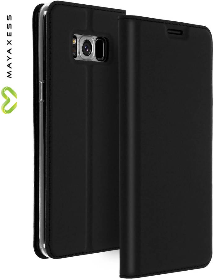 Funda Samsung Galaxy s8 plus libro billetera soporte – negro mayaxess s8+