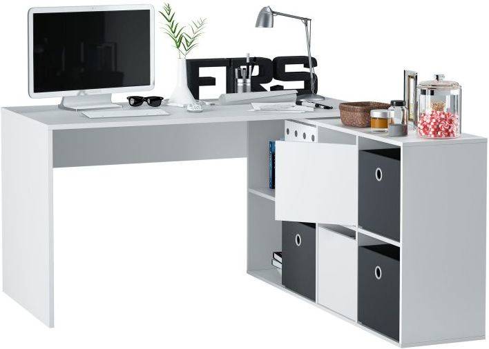 Escritorio HABITDESIGN Adapta XL Blanco (203 x 74 x 139 cm - Melamina)