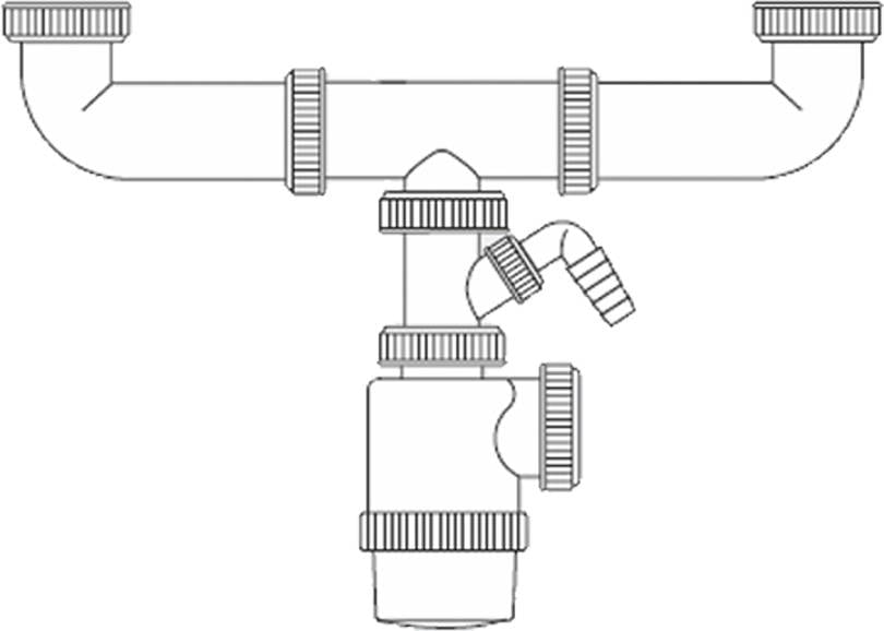 Sifón MIRTAK Botella Extensible Doble Con Salida Lavavajillas