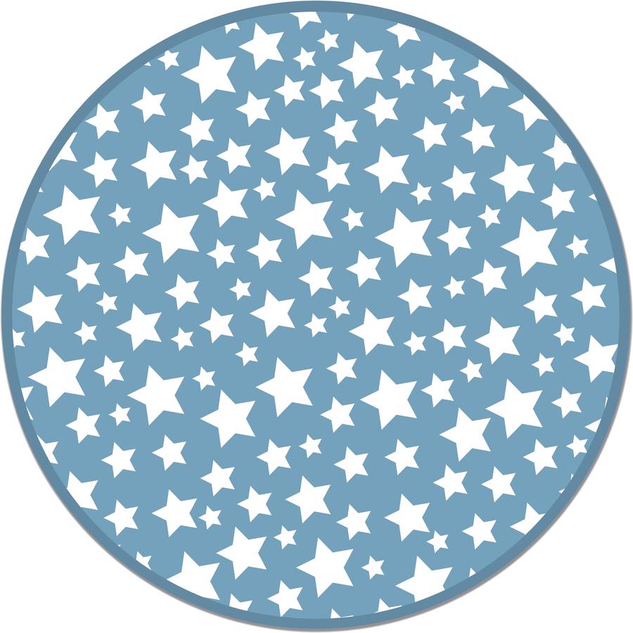 Panorama Alfombra Infantil estrellas azul redonda 100x100cm cocina vinilo antideslizante antihongos grandes pvc home living en 100x100