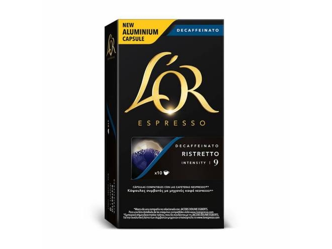 Cápsulas Café L'OR Ristretto DesCafeinado