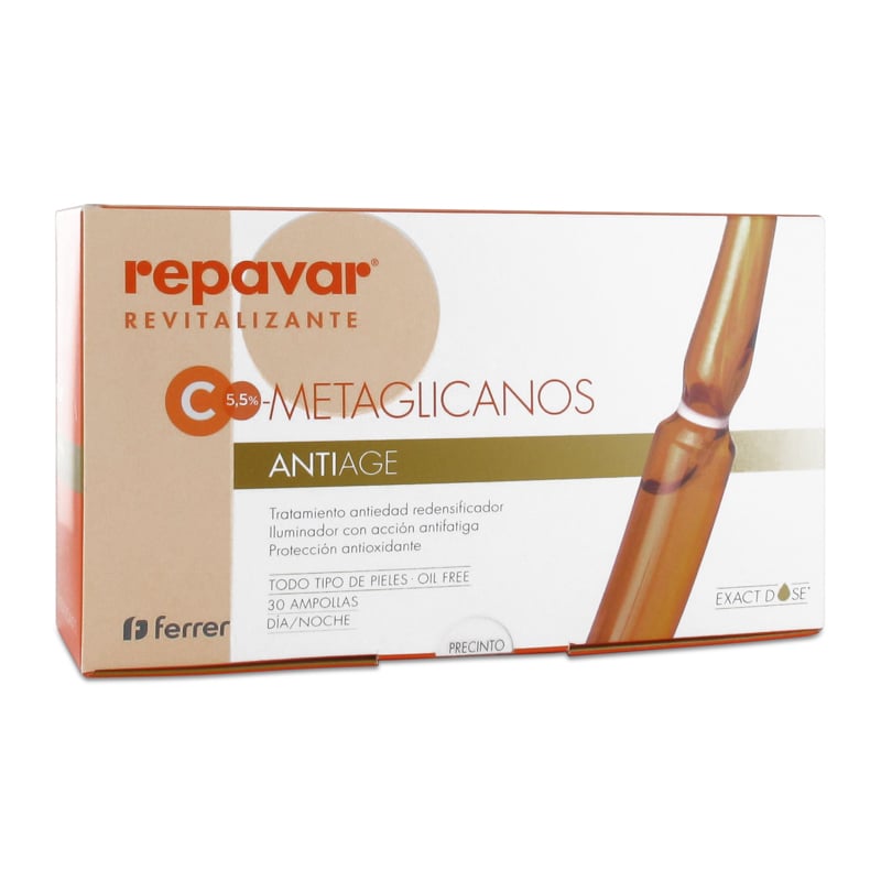 Ampollas Faciales REPAVAR Metaglicanos Anti Age (30 x 1 ml)