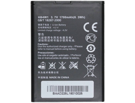 Batería MOVITEK HB4W1 para Huawei G510, G520, G525, T8951D, U8951D, C8813D, Y210D (1700 mAh)