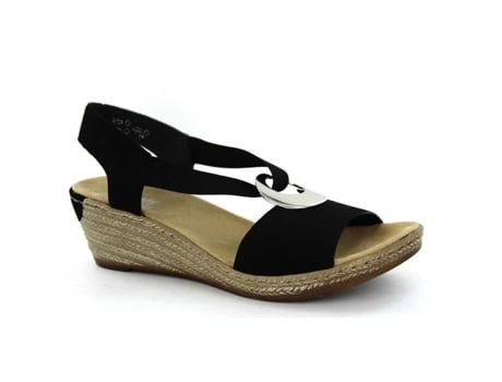 Sandalias de Mujer RIEKER Piel Negro (40)