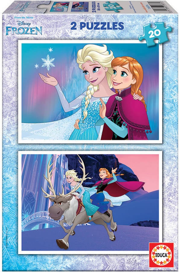 Puzzle EDUCA 2x Puzzle 20 Frozen (Edad Mínima: 3 Años - 40 Piezas)