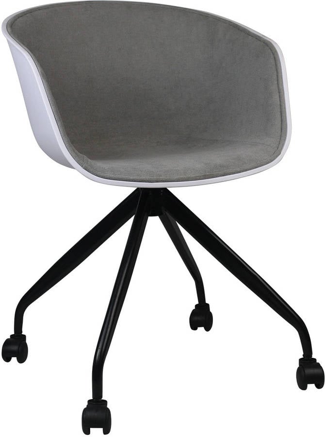 Silla de Escritorio THINIA HOME Negro (Brazos Fijos - Plástico, Acero)