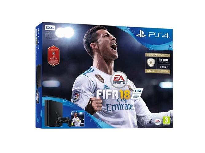 Consola PS4 Slim + FIFA 18 + WC (500 GB)