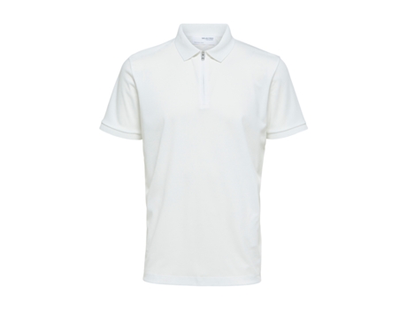 Polo de Hombre SELECTED Cremallera Fave Blanco (L)