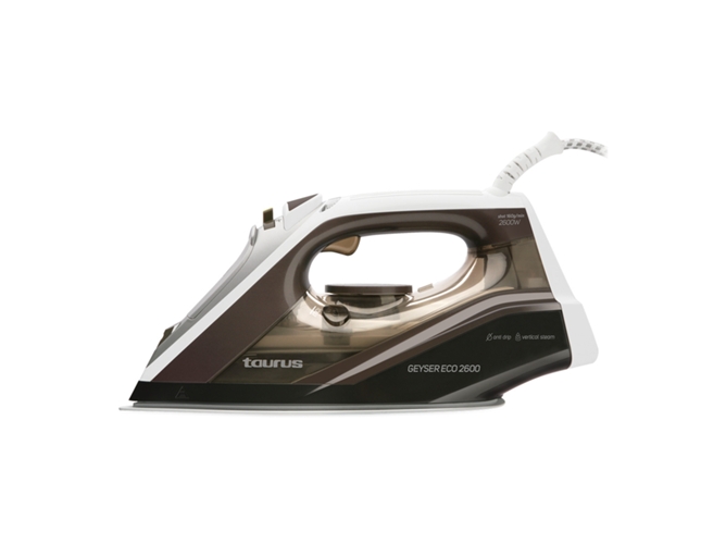 Plancha de Vapor TAURUS Geyser Eco 2600 (Chorro Vapor: 160 g/min - Suela: Titanium)