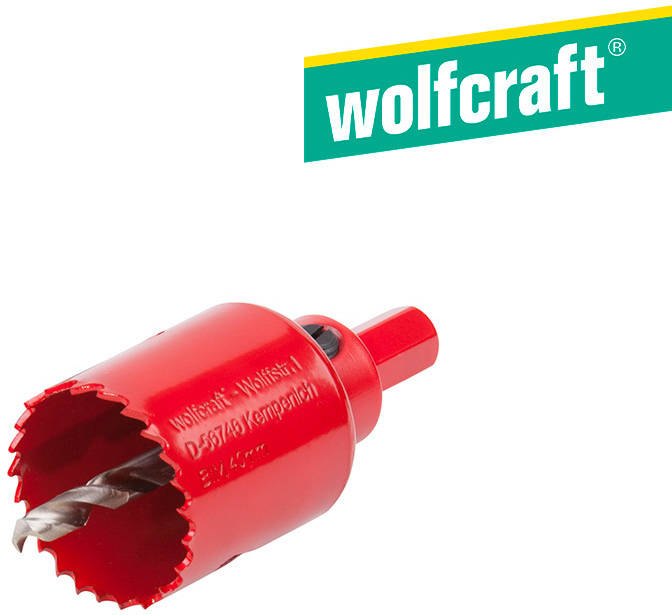 Taladro Grúa Bim completo con Adaptador y Taladro Piloto WOLFCRAFT  Ø40 5469000