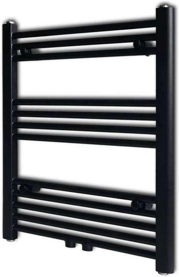 Toallero Eléctrico VIDAXL Recto (Negro - Acero - 60x76,4 cm)