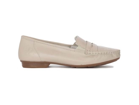 Mocasines de Mujer RIEKER Piel Beige (41)