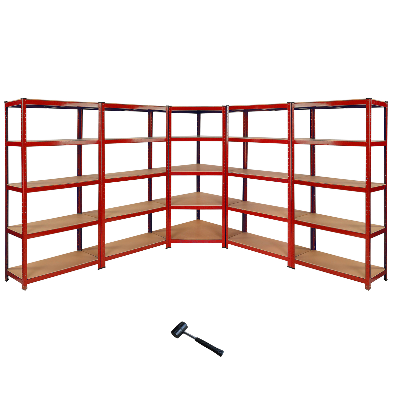 Estantería MONSTER RACKING Z-Rax De Acero Sin Tornillos (Rojo - 90x45x183cm)