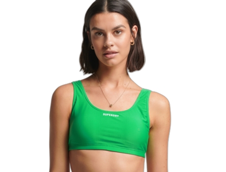 Top de Bikini para Mujer SUPERDRY (S - Poliéster - Verde)