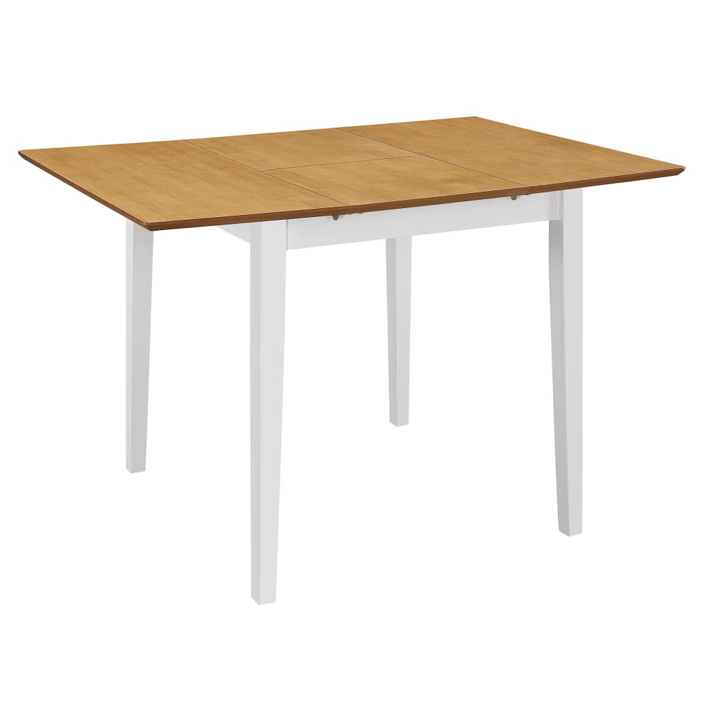 Juego de comedor VIDAXL 3 piezas Blanco (Madera - 120 x 80 x 74 cm)