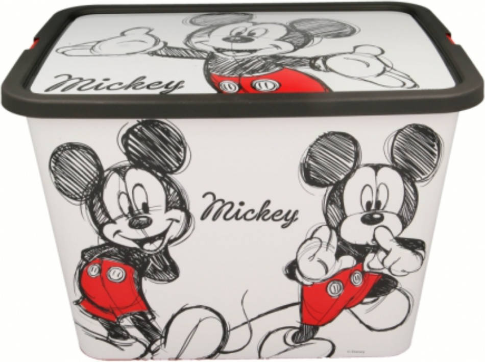 Caja de Almacenamiento MICKEY MOUSE 65696 Rojo (27 x 34 x 26 cm)