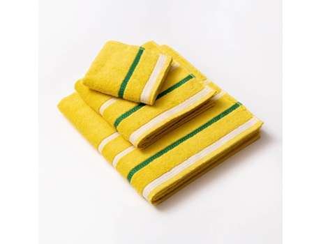 Toalla de Baño Benetton Set 3 Piezas BENETTON Algodón (30X50) Amarillo