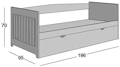 VENPRODIN  Cama Nido Con Cajones Lacada En Blanco