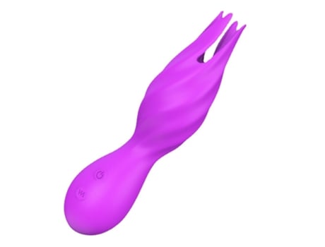 Vibrador de masaje de doble cabeza de 9 frecuencias para mujeres (púrpura) VEANXIN