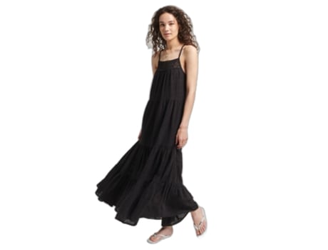 Vestido para Mujer SUPERDRY (XS - Algodón - Negro)