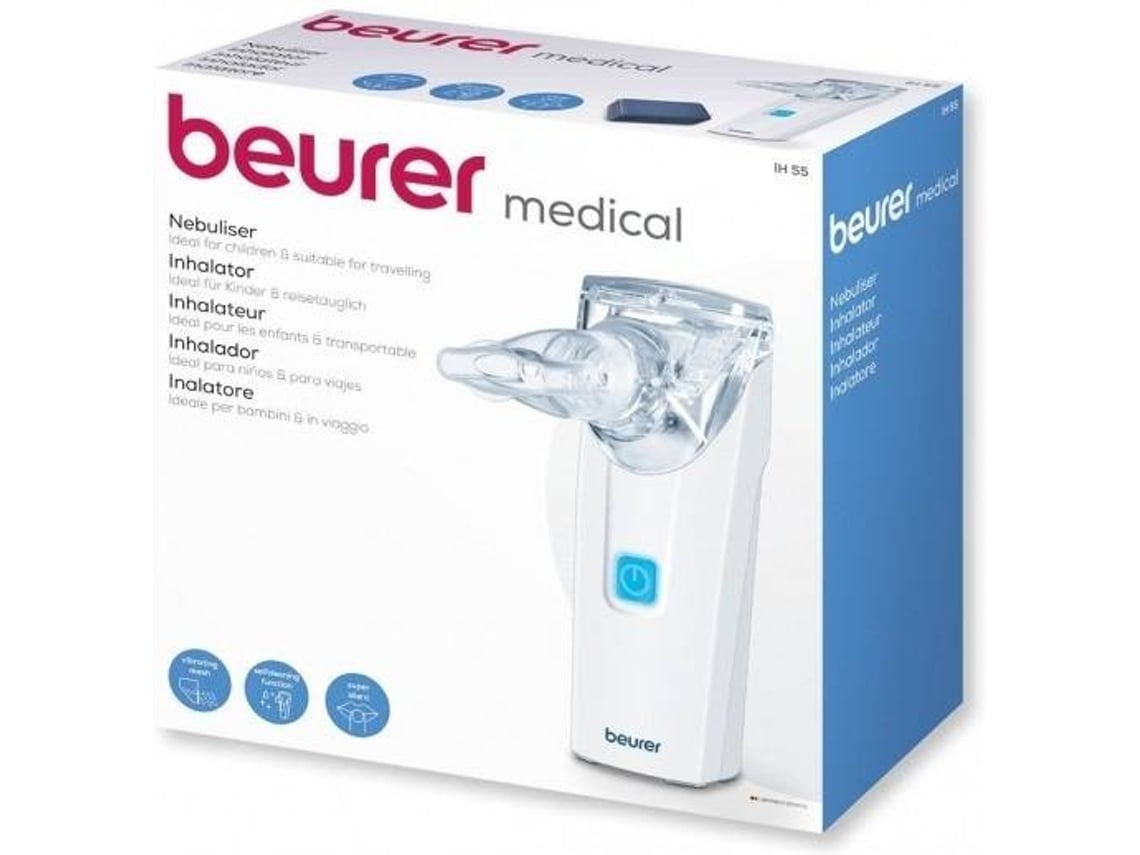 Inhalador Beurer Ih55 55 nebulizador con tecnología de membrana oscilante y silencioso autolimpieza par ideal tomar