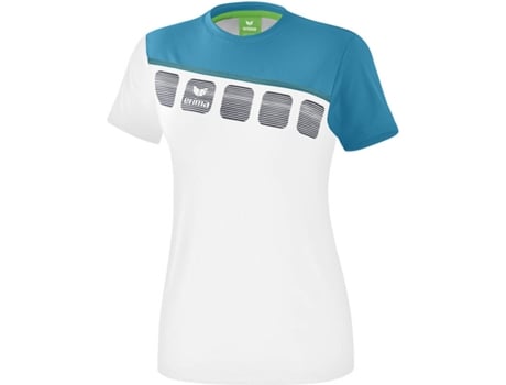 Camiseta para Mujer ERIMA 5-C Blanco, Azul para Multideportes