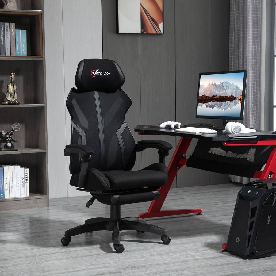 Silla Gaming VINSETTO 921-519BK (Hasta 120 Kg - Negro)