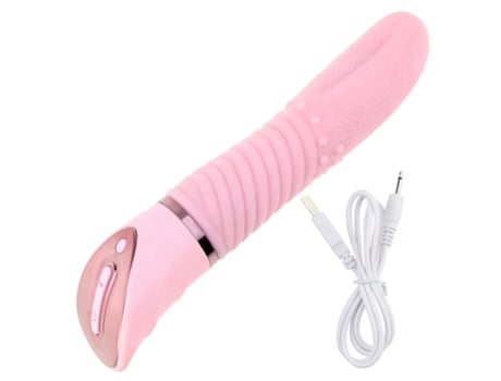 Vibrador de masaje para lamer la lengua con calentamiento de 10 frecuencias para mujeres (rosa) VEANXIN