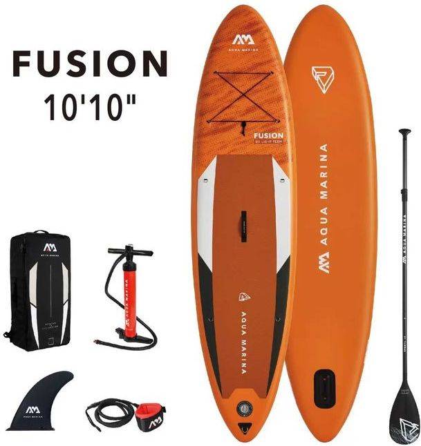 Conjunto de Paddle Surf AQUA MARINA Fusion Naranja (330x81x15 cm)