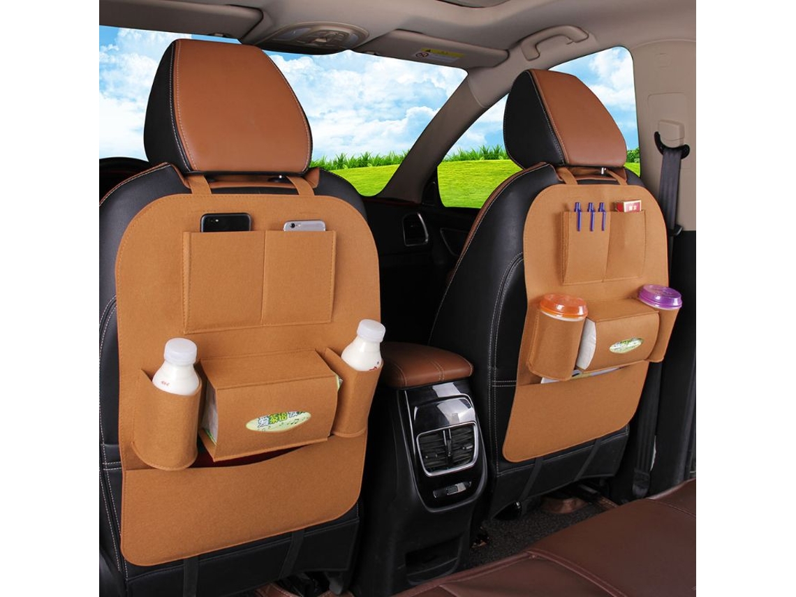 Bolsa de almacenamiento del asiento trasero del coche organizador de  bolsillo múltiple para automóvil protector de retroceso para niños[Lg]