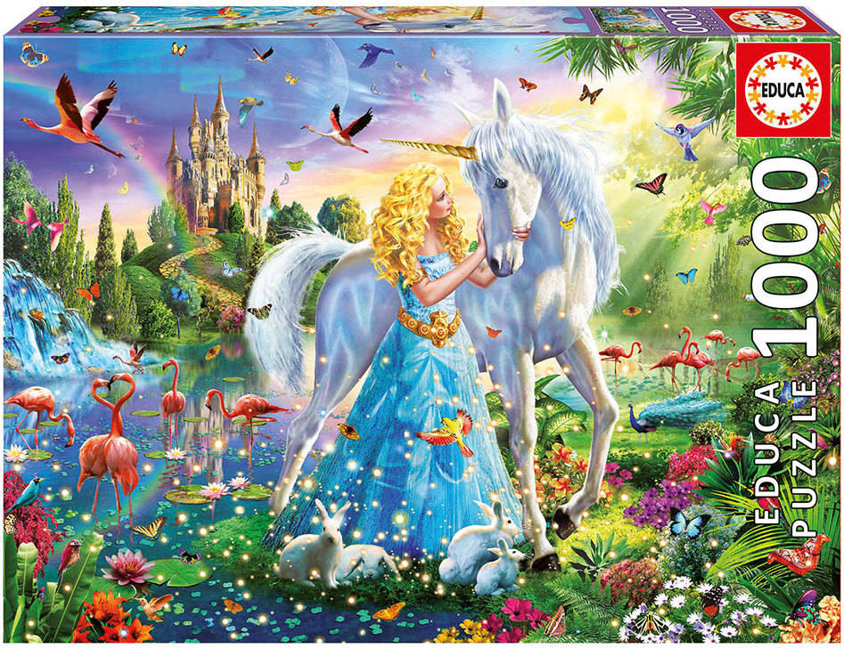 Puzzle EDUCA 1000 La princesa y el Unicornio (Edad Mínima: 12 Años - 1000 Piezas)