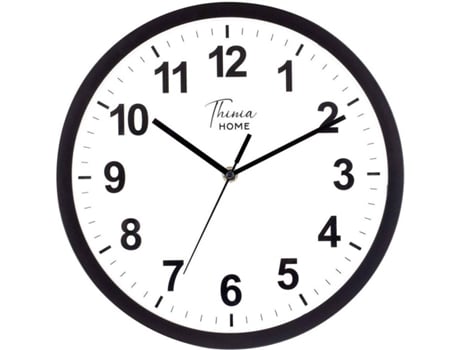 Reloj De Pared thinia home negro y blanco 305 cm con esfera ø30.5